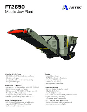 Инсталации (заводи) за рециклиране на чакъл Astec FT2650