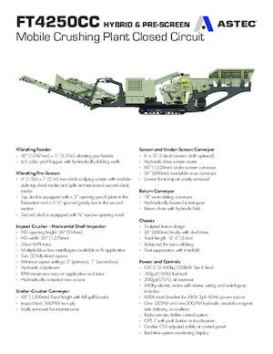 Инсталации (заводи) за рециклиране на чакъл Astec FT4250OC