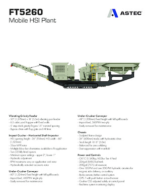 Инсталации (заводи) за рециклиране на чакъл Astec FT5260