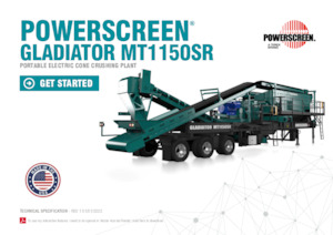 Инсталации (заводи) за рециклиране на чакъл Powerscreen Gladiator MT1150SR