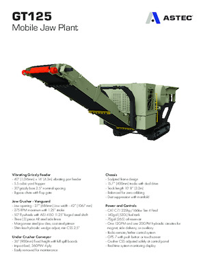 Инсталации (заводи) за рециклиране на чакъл Astec GT125