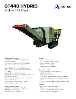 Инсталации (заводи) за рециклиране на чакъл Astec GT440