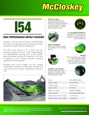 Инсталации (заводи) за рециклиране на чакъл McCloskey I54