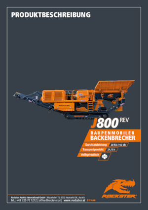 Инсталации (заводи) за рециклиране на чакъл Rockster J800rev