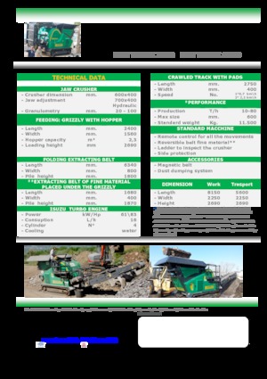 Инсталации (заводи) за рециклиране на чакъл Komplet LEM TRACK 7040