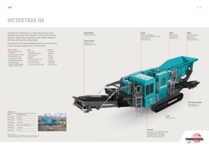 Инсталации (заводи) за рециклиране на чакъл Powerscreen METROTRAK HA