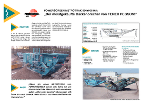 Инсталации (заводи) за рециклиране на чакъл Powerscreen Metrotrak