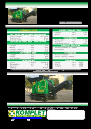 Инсталации (заводи) за рециклиране на чакъл Komplet MILL TRACK M 5000 