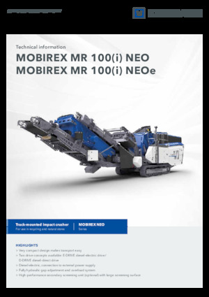 Инсталации (заводи) за рециклиране на чакъл Kleemann MR 100i NEO