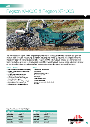 Инсталации (заводи) за рециклиране на чакъл Powerscreen Pegson XR 400 S