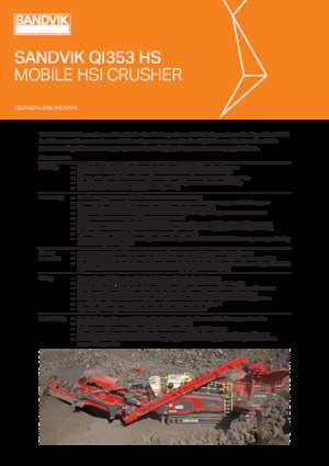 Инсталации (заводи) за рециклиране на чакъл Sandvik QI353 HS