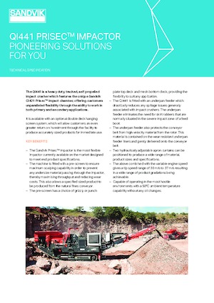 Инсталации (заводи) за рециклиране на чакъл Sandvik QI441 SDHS