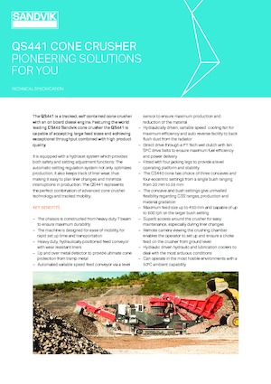 Инсталации (заводи) за рециклиране на чакъл Sandvik QS 441