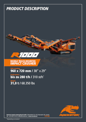 Инсталации (заводи) за рециклиране на чакъл Rockster R1000