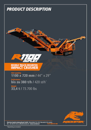 Инсталации (заводи) за рециклиране на чакъл Rockster R1100D