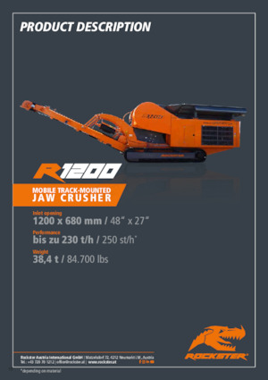 Инсталации (заводи) за рециклиране на чакъл Rockster R1200