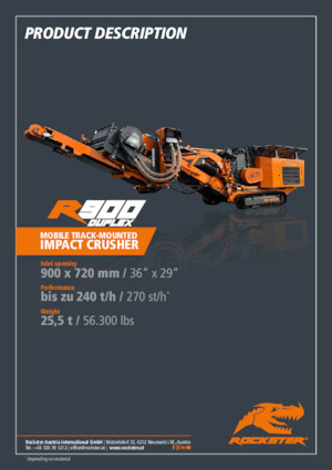 Инсталации (заводи) за рециклиране на чакъл Rockster R900D