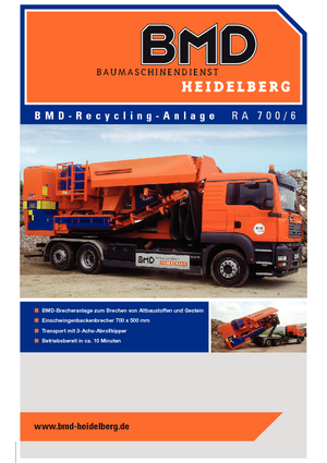 Инсталации (заводи) за рециклиране на чакъл BMD RA 700/6