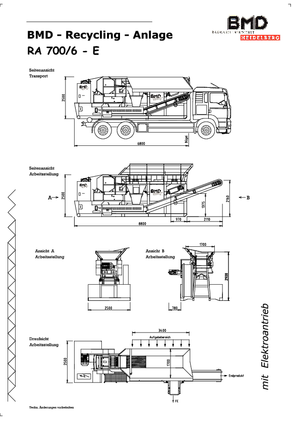 Инсталации (заводи) за рециклиране на чакъл BMD RA 700/6 E