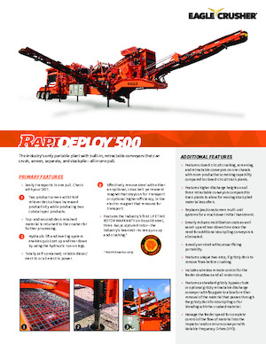 Инсталации (заводи) за рециклиране на чакъл Eagle Crusher RapiDeploy 500