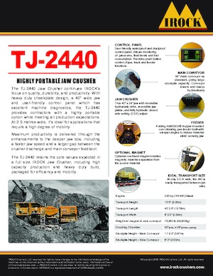 Инсталации (заводи) за рециклиране на чакъл IROCK  TJ-2440