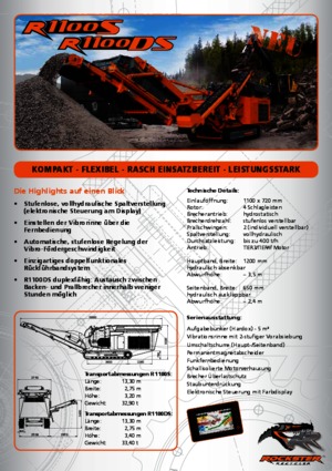 Инсталации (заводи) за рециклиране на чакъл Rockster R1100S 