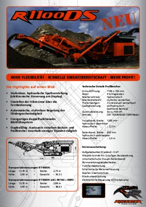 Инсталации (заводи) за рециклиране на чакъл Rockster R1200D 