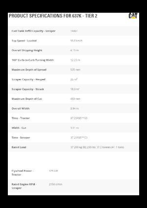 Скрепери (грейдери) Caterpillar 637K