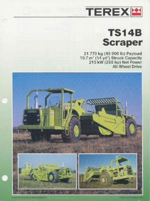 Скрепери (грейдери) Terex TS14B