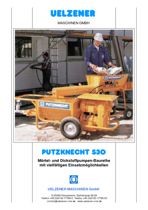 Винтови конвейерни помпи Uelzener S 30 R210 UE5O7R2