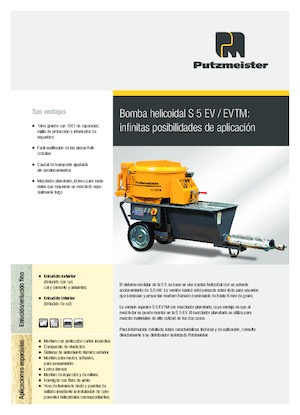 Винтови конвейерни помпи Putzmeister S 5 EVTM