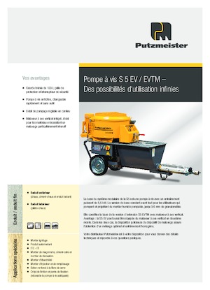 Винтови конвейерни помпи Putzmeister S 5 EVTM