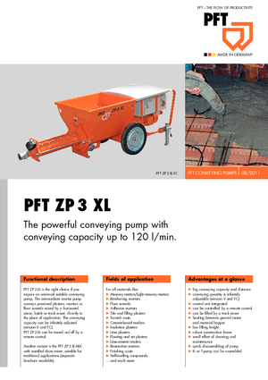 Винтови конвейерни помпи PFT ZP 3 XL V