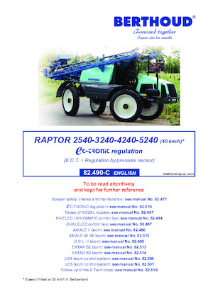 Самоходни полеви пръскачки Berthoud RAPTOR 5240