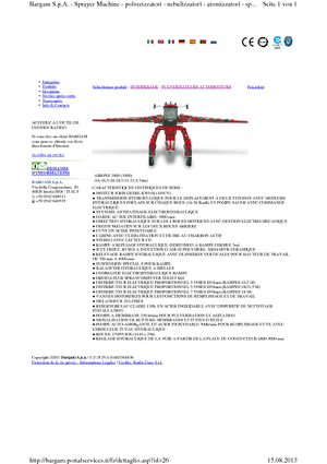 Самоходни полеви пръскачки Bargam Airone 2000
