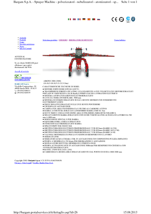 Самоходни полеви пръскачки Bargam Airone 2000