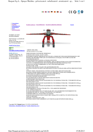 Самоходни полеви пръскачки Bargam Airone 2000