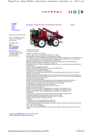 Самоходни полеви пръскачки Bargam Grimpeur 2500 MC