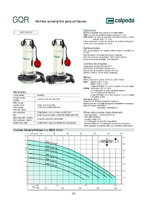 Водни помпи за мръсна вода Calpeda GQR 10-16