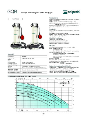Водни помпи за мръсна вода Calpeda GQR 10-16