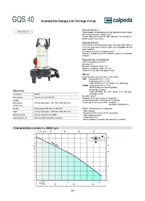 Водни помпи за мръсна вода Calpeda GQS 40-9