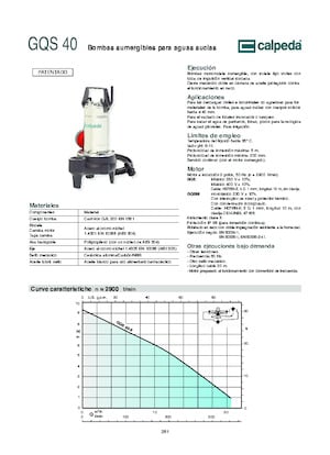 Водни помпи за мръсна вода Calpeda GQV 50-8