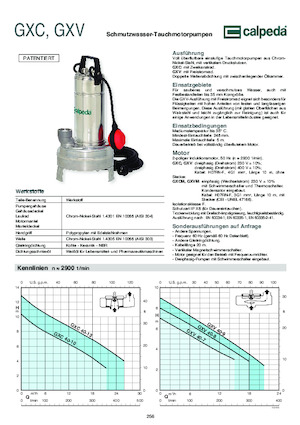 Водни помпи за мръсна вода Calpeda GXC 40-13