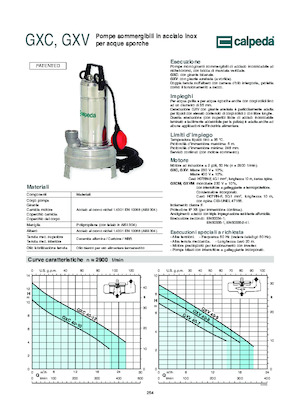 Водни помпи за мръсна вода Calpeda GXV 40-9