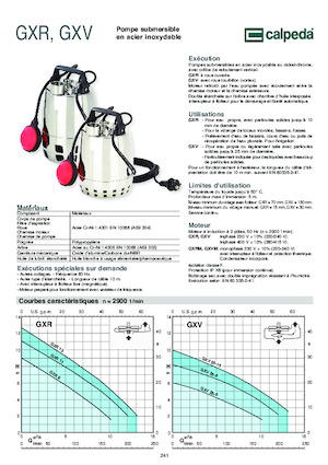 Водни помпи за мръсна вода Calpeda GXVM 25-6