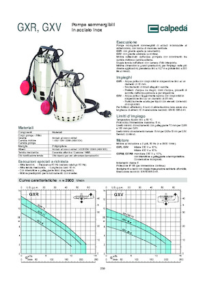 Водни помпи за мръсна вода Calpeda GXVM 25-6