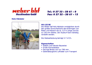 Машини за раздробяване (шредери) weber bbf HS 125 BE