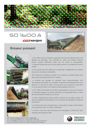 Машини за раздробяване (шредери) Neuson-Ecotec SD 1600 A