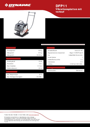 Виброплочи с преден ход Dynapac DFP11
