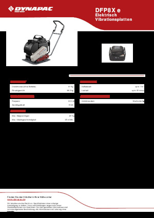 Виброплочи с преден ход Dynapac DFP8X e